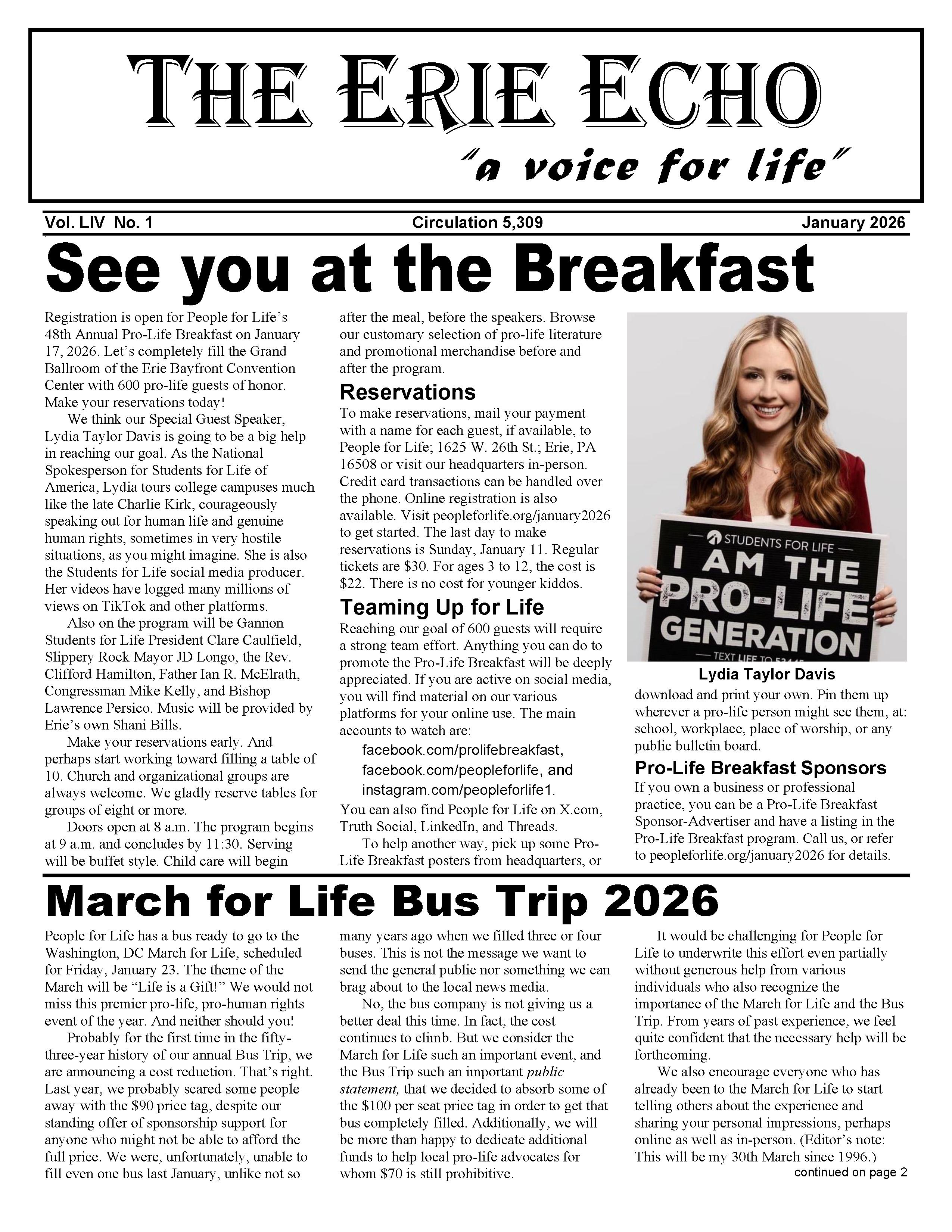 Erie Echo January 2026